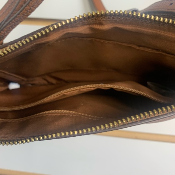Fossil Cross body brown handbag leather cows hides - Picture 8 of 8